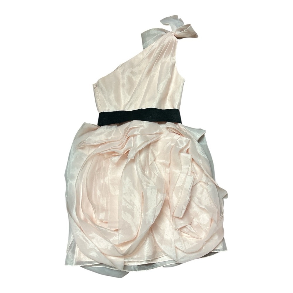 White by Vera Wang Pink One Shoulder Special Occasion Short Dress - Picture 3 of 5